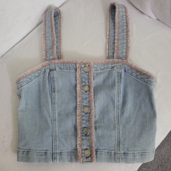 7 For All Mankind Tops - 7 For All Mankind Sleeveless Denim Bustier New Top